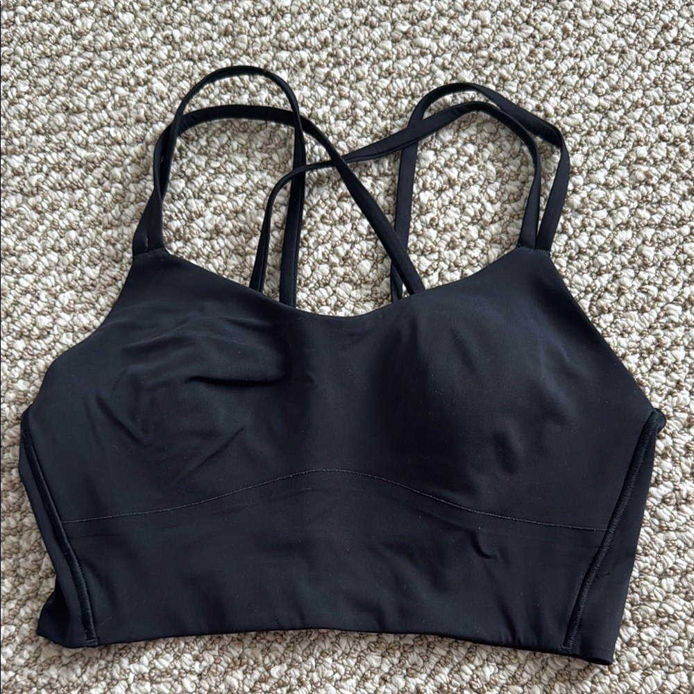lululemon athletica like a cloud longline Black Sports Bra